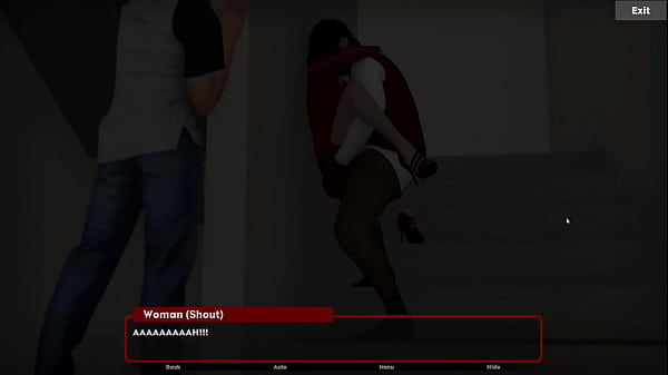 Homem negro fodendo mulher nas escadas enquanto espiava